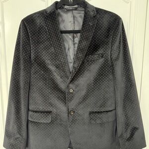RARE Lauren Ralph Lauren Black Velvet Polka Dot Sport Coat